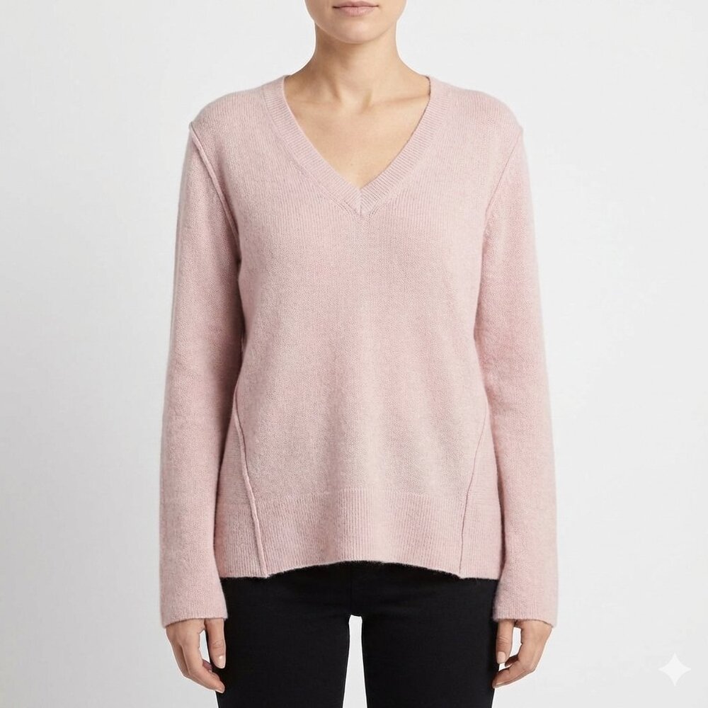 *John + Jenn Pink V Neck Sweater